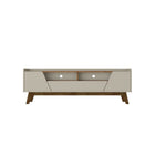 Manhattan Comfort Marcus 70.86" Mid-Century Modern TV Stand - Beige and Nature-Mid-Century Modern Free Standing TV Stand for Living Room and Bedroom use