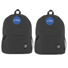 BAZIC Products Classic 17" Backpack - Black - 2 Pack-One large main compartment and small front compartment with zipper closure