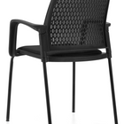 Offices to Go - Sparrow Guest Chair - Black-Contoured seat shape and waterfall edge effectively supports pelvis and hips in a comfortably balanced position, reducing pressure at the knee and allowing you to sit longer without discomfort