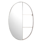 Zuo Latitude Oval Shelf Mirror - Antique Bronze-Dimensions: 3.1" L x 22.2" W x 33.9" H