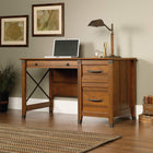 Sauder 53"W Carson Forge Desk - Washington Cherry-  Lower drawer holds letter-size hanging files