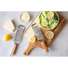 Minimal Extra Coarse Grater with Wooden Handle-Materials: food grade stainless steel and natural solid acacia wood