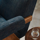 Modway Lyra Fabric Armchair - Azure Fabric-Woven Heathered Fabric