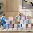 Soozier Toddlers Soft Play Foam Blocks 12-Piece Set - Pastel Colours-Designed to let infants and toddlers climb, crawl, explore and slide 