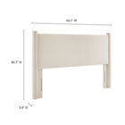 Modway Rael Performance Velvet Full Headboard - Alabaster-6
