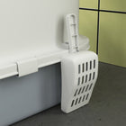 PawHut Enclosed Top Entry Cat Litter Box with Lid and Scoop - Grey-Changeable door direction for versatile entry options 