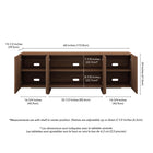 Hudson&Canal Harold Rectangular Fluted TV Stand for TV's up to 75" - Satin Walnut-Features easy assembly