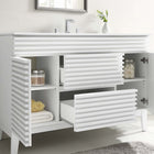 Modway Render 48" Single Sink Bathroom Vanity - White-MDF and Particleboard