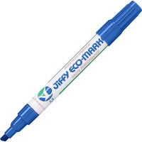 Jiffy JK90 Chisel Tip Giant Refillable Eco-Marker - Blue-Quick-dry formula dries rapidly to prevent smudges
