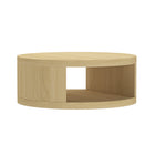 Manhattan Comfort Alure 36" Contemporary Round Coffee Table - Natural Oak-Thick panel construction for enhanced durability and structural support