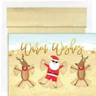 JAM Paper Christmas Cards & Matching Envelopes Set - 7-6/7" x 5-5/8" - Beach Angels - 18 Pack-Beach Angels Design