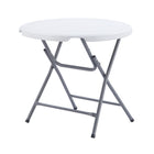 TygerClaw 32" Durable Non Slip Round Folding Table -Round 31.5 inch surface provides comfortable workspace for multiple users