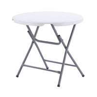 TygerClaw 32" Durable Non Slip Round Folding Table -Round 31.5 inch surface provides comfortable workspace for multiple users