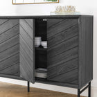 Modway Harper 59" Chevron Sideboard - Black-Assembly Required