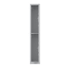 Ceha RH Series 2-Tier Locker with Louver Vents and Recessed handle - Bank of 1 - Light Grey-Ideal for gyms, schools, industrial facilities, and employee change rooms