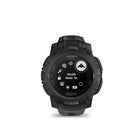 Garmin Instinct 3 Tactical Edition Solar Smartwatch - 45 mm - Black with Black Band-BUILT-IN FLASHLIGHT - A built-in LED flashlight with variable intensities and strobe modes gives you greater visibility in the outdoors and provides convenient illumination when you need it. Available in all sizes.