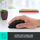 Logitech Marathon M705 Wireless Mouse - Black-Sculpted, right-hand shape guides your hand to a naturally comfortable position and places customizable control within your reach. Two thumb buttons lets you move quickly between Web pages.