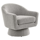 Modway Astral Boucle Fabric Swivel Chair - Taupe-Swivel Accent Chair