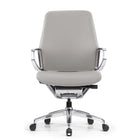 Decent Living Standard Height Back Office Chair - Off White-Premium genuine leather office Chair