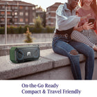 MyBat Outback Portable Rugged Waterproof Outdoor Wireless Speaker - Army Green-Speaker Dimension: 8.07 Lengh in x 2.64 Width x 3.35 Height
