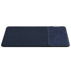 General Supply Goods + Co 10W Rolled Up Mouse Pad Wireless Charger - Blue-Smooth Vegan leather