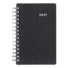 Blueline 2027 DuraFlex Daily Planner - 8" x 5" - Black - Bilingual-Appointment schedule from 7:00 a.m. to 7:30 p.m. in 30-minute intervals, for full week