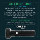 Bell+Howell Taclight Max LED High Lumen Compact Rechargeable Tactical Flashlight-Compact, carry on flashlight : 7.02 in long and under 9 oz easy to pack for camping, hunting, hiking, and everyday carry