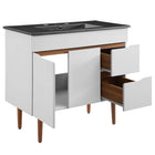 Modway Harvest 36" Bathroom Vanity - Grey/Black-Dual Soft-Close Doors