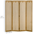 HOMCOM 4 Panel Wood Freestanding Room Divider for Home Office - Light Brown-9 metal hinges for stability and smooth extending and retracting 
