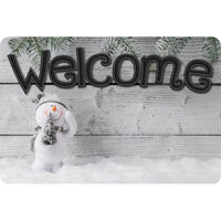 Ashley Productions The Original Fun Mat Welcome Mat - 15.5" x 23.5" - Shiplap Snowman Welcome-Measurement & Design: The Shiplap Snowman Welcome Mat measures 15.5" x 23.5".