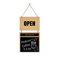 Royal Sovereign Hanging Open/Close Business Sign - 9" W x 22" H-9 in x 22in Hanging Business Open/Close Sign with Message Board