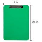 JAM Paper Plastic Clipboards with Low Profile Metal Clip - Letter Size (9 x 12.5) - Green-Our clipboards feature a durable metal clip for securing papers that has a sturdy long-lasting spring.