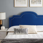 Modway Aviana Performance Velvet King Bed - Navy-Reinforced Center Beam