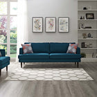 Modway Beltara Chain Link Transitional Trellis Area Rug - 5 ft W x 8 ft L - Beige/Ivory-Protect Floors From Traffic/Furniture