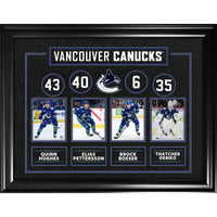 Vancouver Canucks Current Player Best of the Best Collage - Framed Print - 36" x 28"-Premium print framed