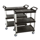 Globe Commercial Utility Cart-Strong 4 inch rubber casters