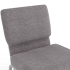 Flash Furniture HERCULES Series 21"W Church Chair with Book Rack - Silver Vein Frame - Grey Fabric-Steel Book Rack