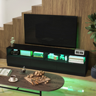 HOMCOM High Gloss LED TV Stand for Television up to 75