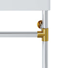 Modway Redeem 40" Silver Stainless Steel Wall-Mount Bathroom Vanity - Silver/White-Assembly Required
