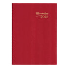Brownline 2026 CoilPro Daily Planner Hard Cover with Twin-Wire Binding - 10" x 7-7/8" - Red - English-Large feint ruled areas for entries