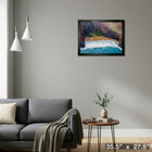 Kauai Hawaii View from Above - Framed Canvas - 35" x 27"-Ready to hang - arrives fully assembled
