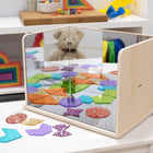 TickiT Wooden Exploratory Mirror-Easy to assemble: This reflective toy comes with screws and pre-drilled holes. Assembly takes less than 30 minutes. Use the rubber feet to prevent slipping and protect surfaces from scratches