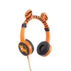 Planet Buddies Kids Furry Wired Headphones - Orange/Black (Tiger)-Kid Proof: Made from heavy duty materials, these earphones are designed to withstand handling, drops and knocks. They come with a carry bag for travel friendly use, making these great gifts for girls or boys