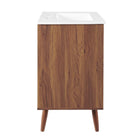 Modway Transmit 24" Bathroom Vanity - Walnut/White-Dual Soft-Close Doors