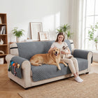 PawHut Waterproof Dog Bed Cover, 3 Seater Sofa Couch Cover for Dogs-Stays firmly in place with non-slip backing and straps, even with active pets