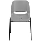 Flash Furniture HERCULES Series Grey Ergonomic Shell Stack Chair-Multipurpose Stack Chair