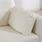 HOMCOM 55" Loveseat Sofa with Pillows - Cream White-Colour: Cream White