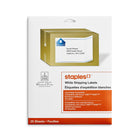 Staples White Shipping Labels - For Use With Inkjet/Laser Printers - 8-1/2" x 11" - White - 25 Pack-Create customized labels for addressing and shipping