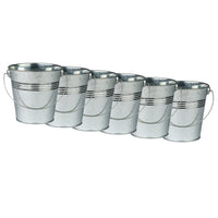 Teacher Created Resources Metal Pail with Handle - 6 Pack-Great for holding scissors, pens, pencils, markers, glue sticks, paint brushes, and more