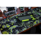 ONEofZERO Large Premium Desk Pad - Anti Slip Rubber Bottom - Splatter Acid Rewind-Sound Dampening: Vibration absorption properties reduce high frequency resonance from the table and keyboard.